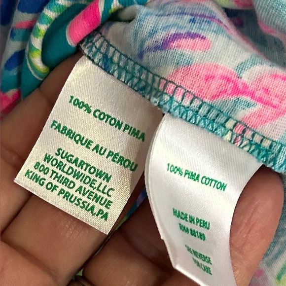 Lilly Pulitzer Pima Cotton Shift Dress M Pineapple Print Resortwear Beach Vacay - Picture 6 of 6